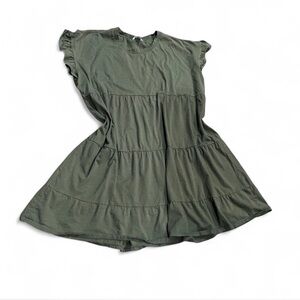 Time and Tru Olive Green Midi Dress